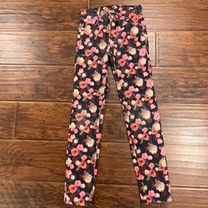 Justice girls Floral Skinny Jeans 10 Slim